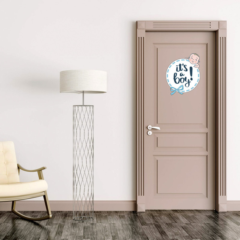 استیکر درب اتاق کودک طرح پسر بچه کد 03