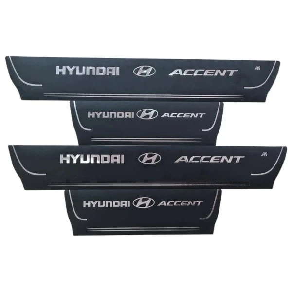 برچسب پارکابی خودرو استیک طرح چرم کد M350 مناسب برای هیوندایی اکسنت مجموعه 4 عددی