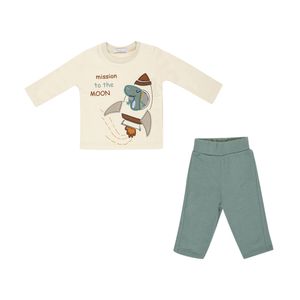 ست تی‌شرت آستین بلند و شلوار راحتی نوزادی فیورلا مدل فضانورد کد 25531