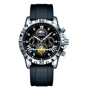 ساعت مچی عقربه‌ای کوارتز مردانه بین باند مدل سه موتور فعال کورنوگراف بند پیو کد 002