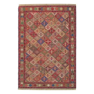 گلیم دستباف دو متری طرح سوزنی کد 614
