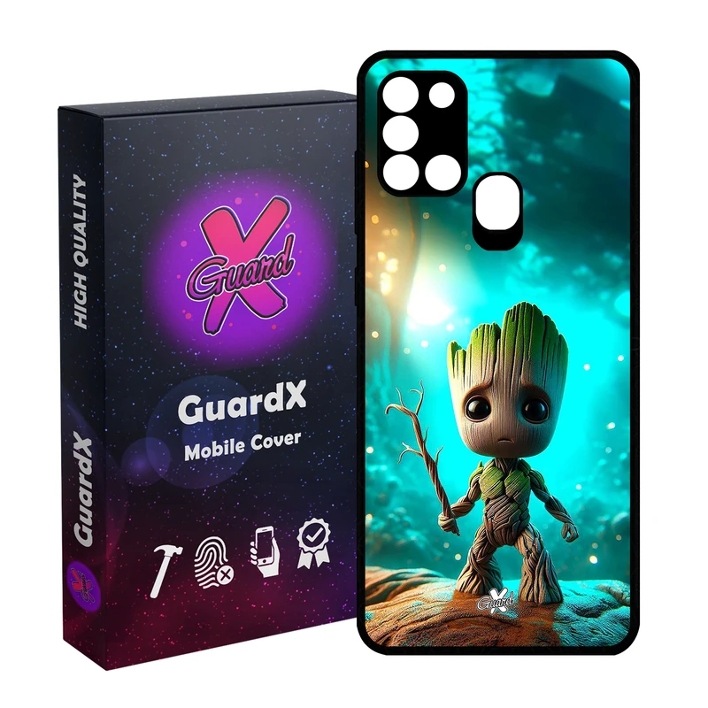 کاور گارد ایکس طرح گروت مدل Glass10698 مناسب برای گوشی موبایل سامسونگ Galaxy A21s