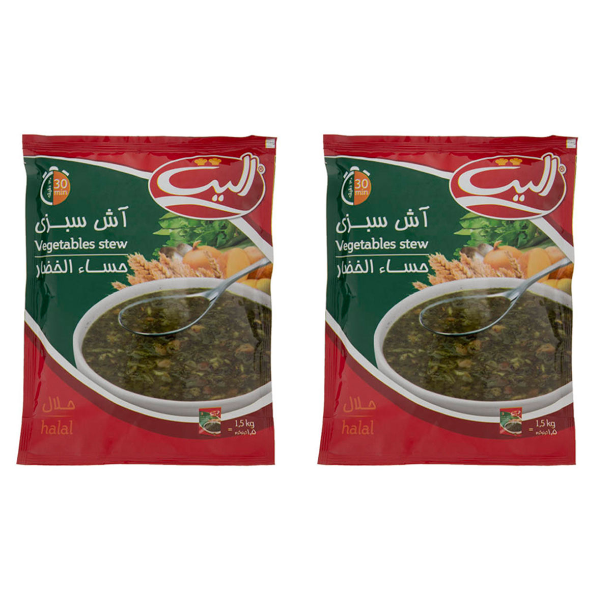 آش سبزی نیمه آماده الیت - 180 گرم بسته 2 عددی