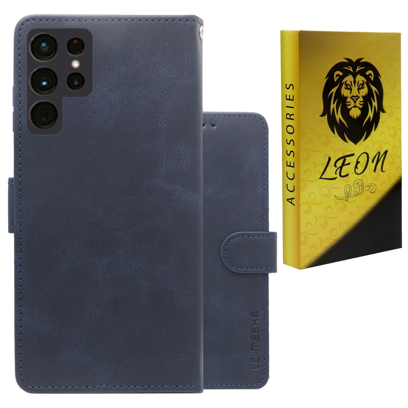 کیف کلاسوری لئون مدل Gira Oro مناسب برای گوشی موبایل سامسونگ Galaxy S23 Ultra