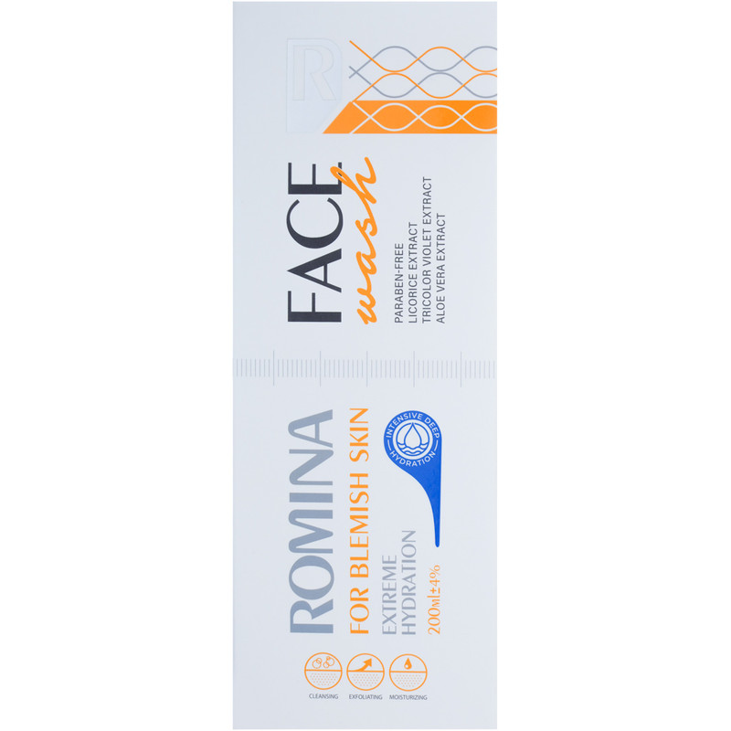 ژل شستشوی صورت رومینا مدل Extreme Hydration حجم 200 میلی لیتر
