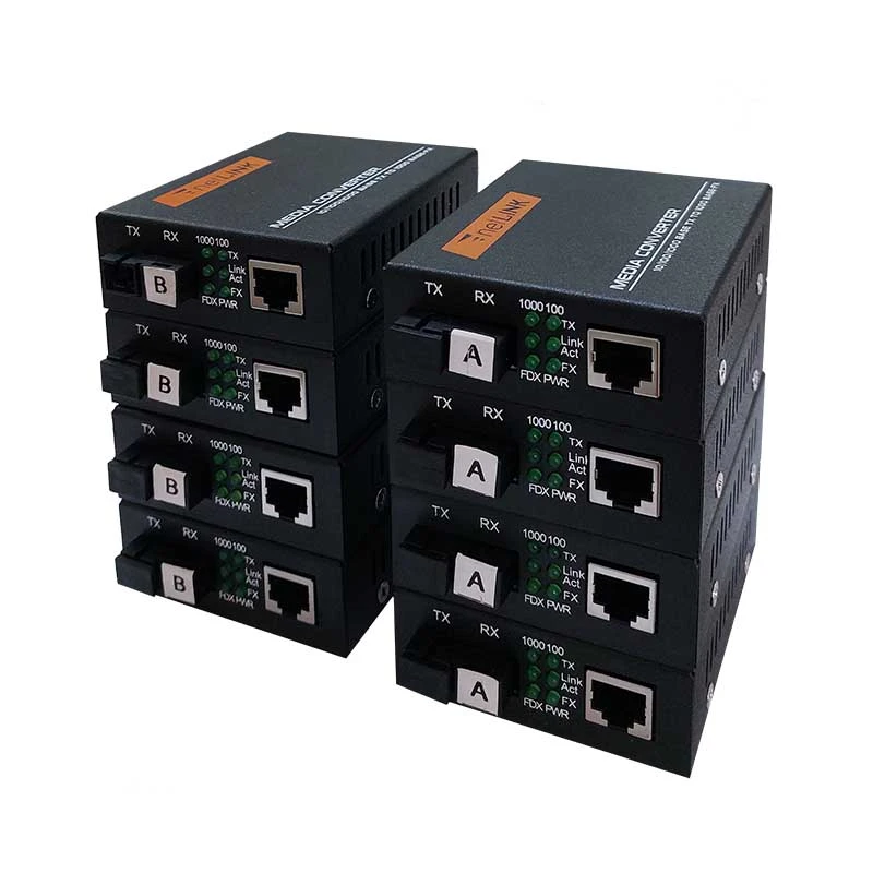 مدیاکانورتر نت لینک تک کر مدل HTB-GS-03-20KM-AB بسته 8 عددی