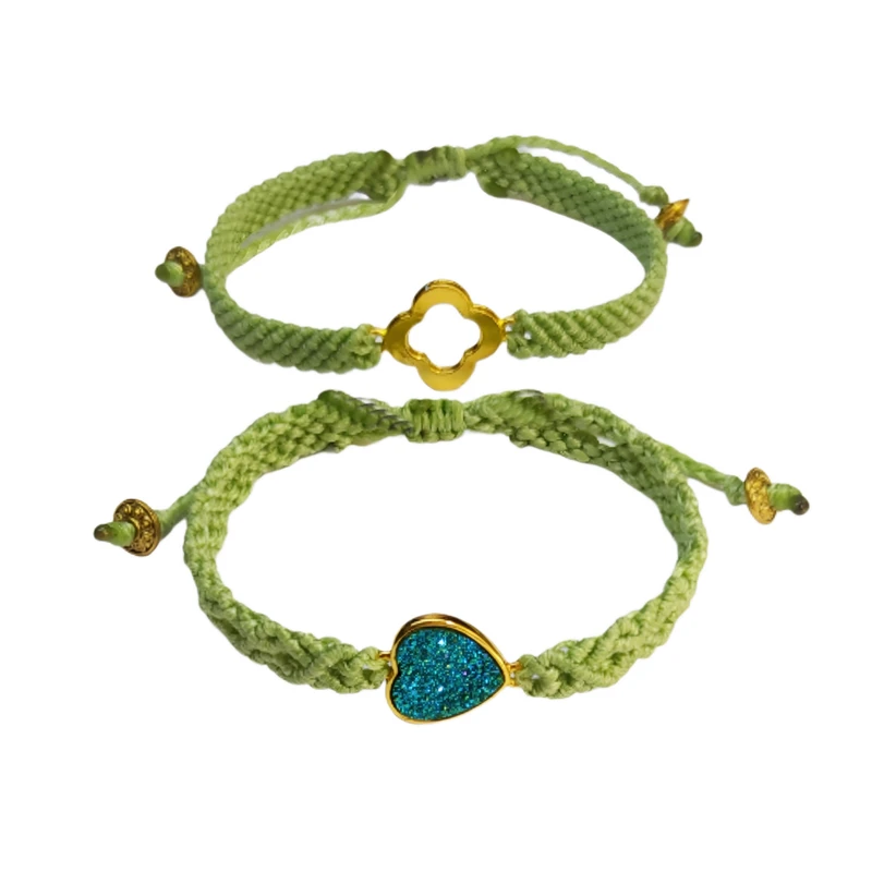 دستبند زنانه مدل شبدر کد 06 بسته دو عددی