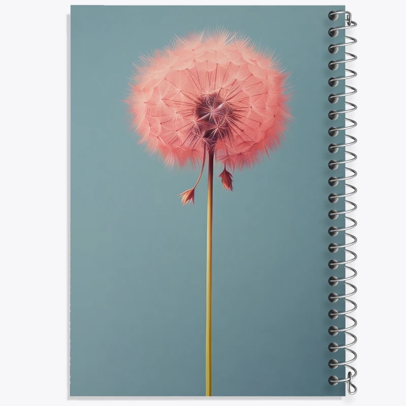 دفتر مشق 100 برگ خندالو طرح قاصدک صورتی کد F2807