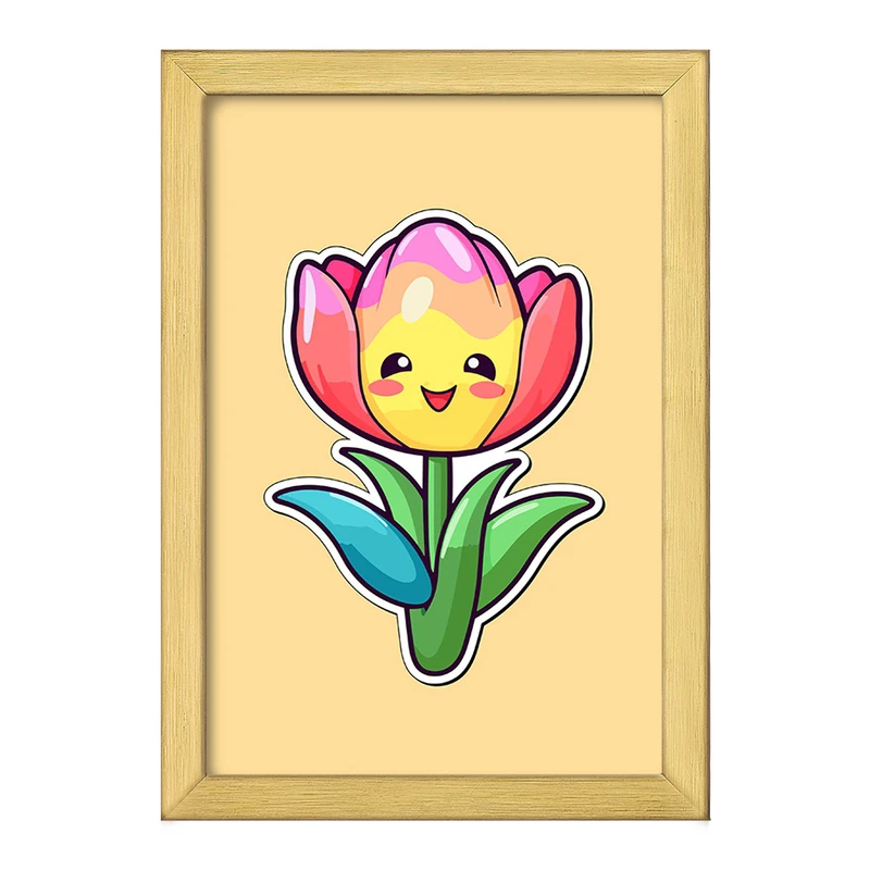 تابلو خندالو طرح گل و گیاه کد 36631