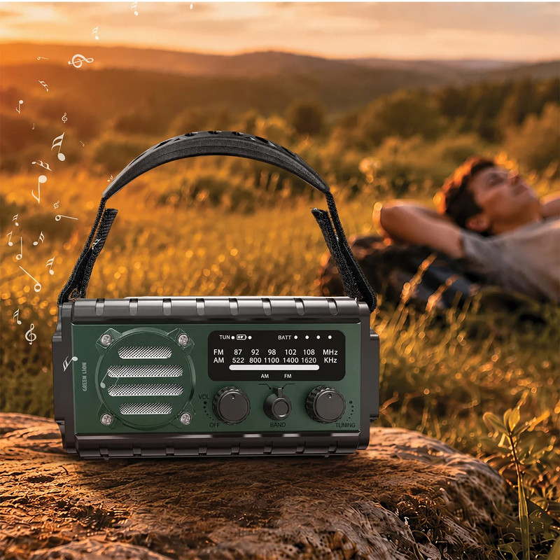 پاوربانک 20000 میلی‌آمپرساعت گرین لاین مدل G-Radio با رادیو AM/FM و چراغ قوه