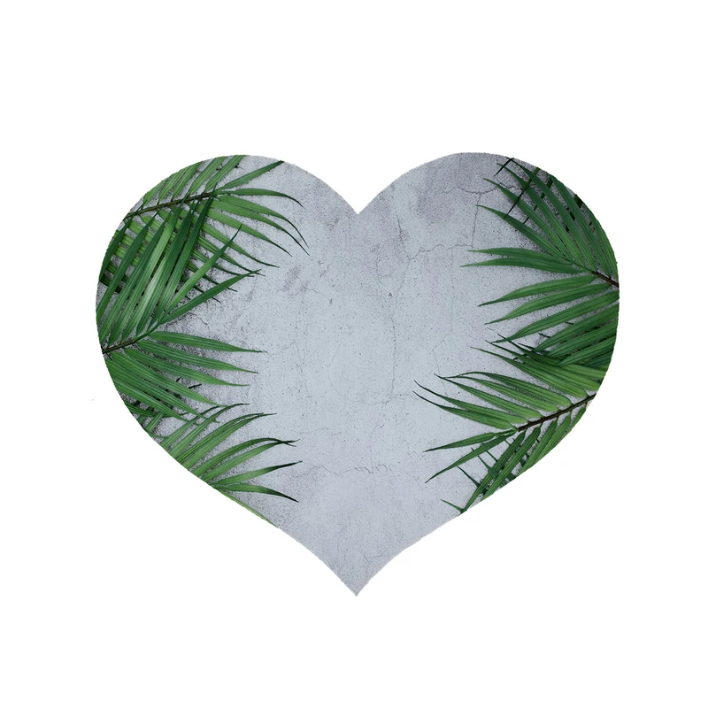   پادری مدل قلبی طرح برگ کد 8358 سایز 90 × 90 سانتی‌متر