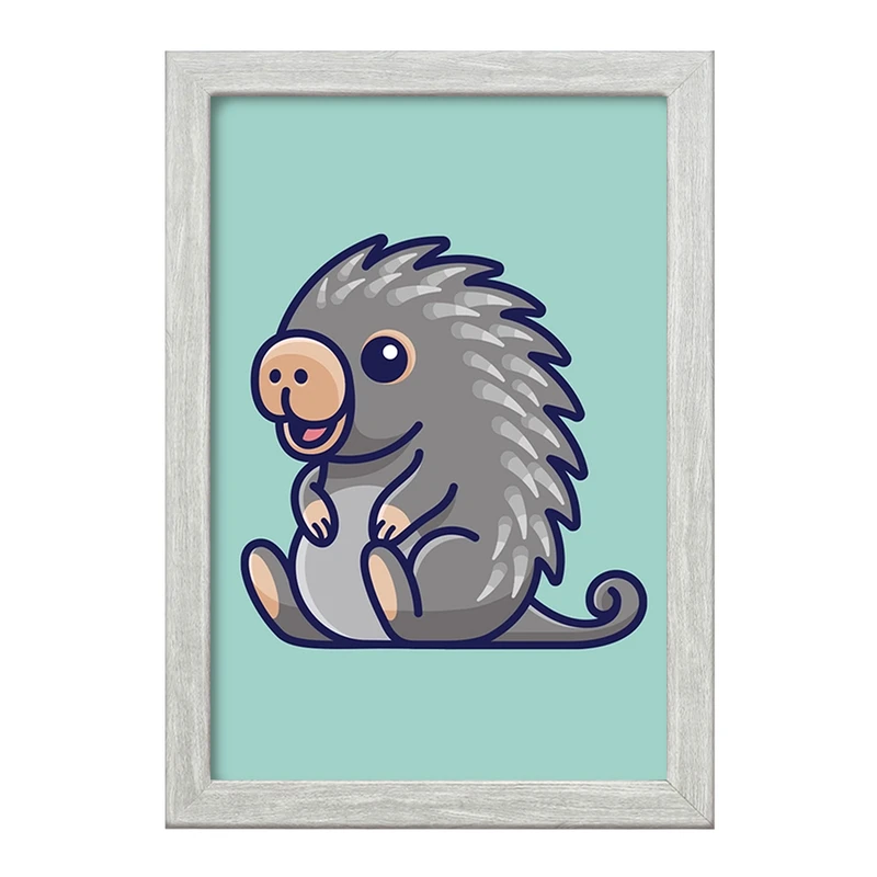 تابلو خندالو طرح حیوانات بامزه خارپشت کد 28372