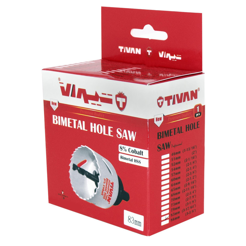 مته گرد بر کبالت تیوان مدل ART-TN-83 سایز 83 میلی متر