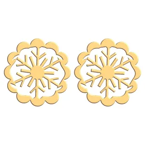 گوشواره طلا 18 عیار زنانه فرشته مدل اسلیمی WEL-000092