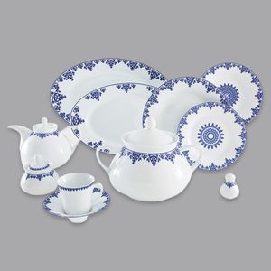 سرویس غذاخوری 108 پارچه 12 نفر چینی زرین ایران مدل Samarkand 108 Pieces High Grade