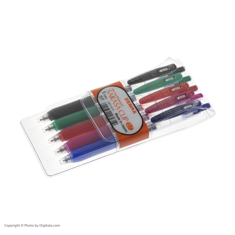روان نویس زبرا مدل ساراسا کلیپ بسته 5 عددی