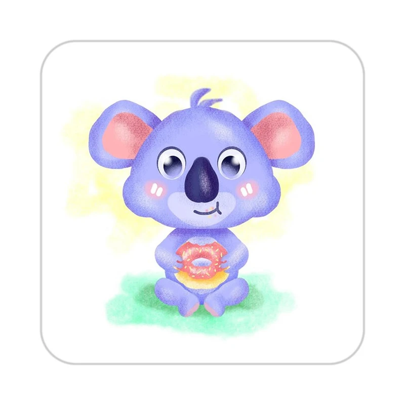 زیر لیوانی کاکتی طرح حیوانات کارتونی مدل mp28645