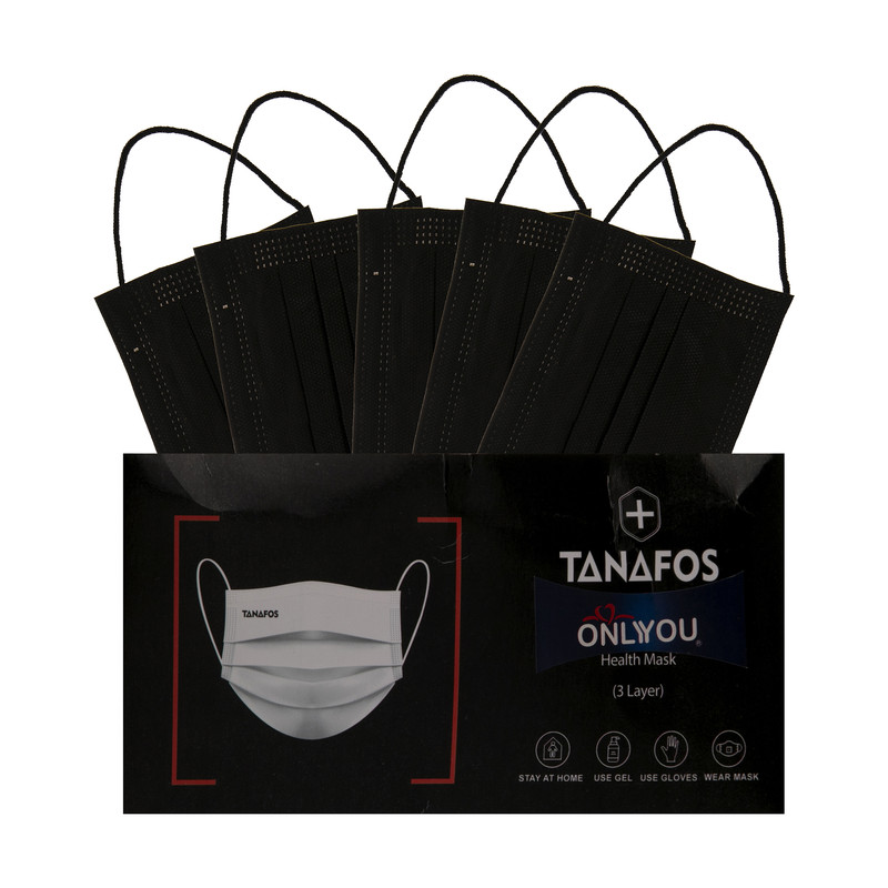 ماسک تنفسی اونلی یو مدل تنفس کد Blk 601 بسته 50 عددی