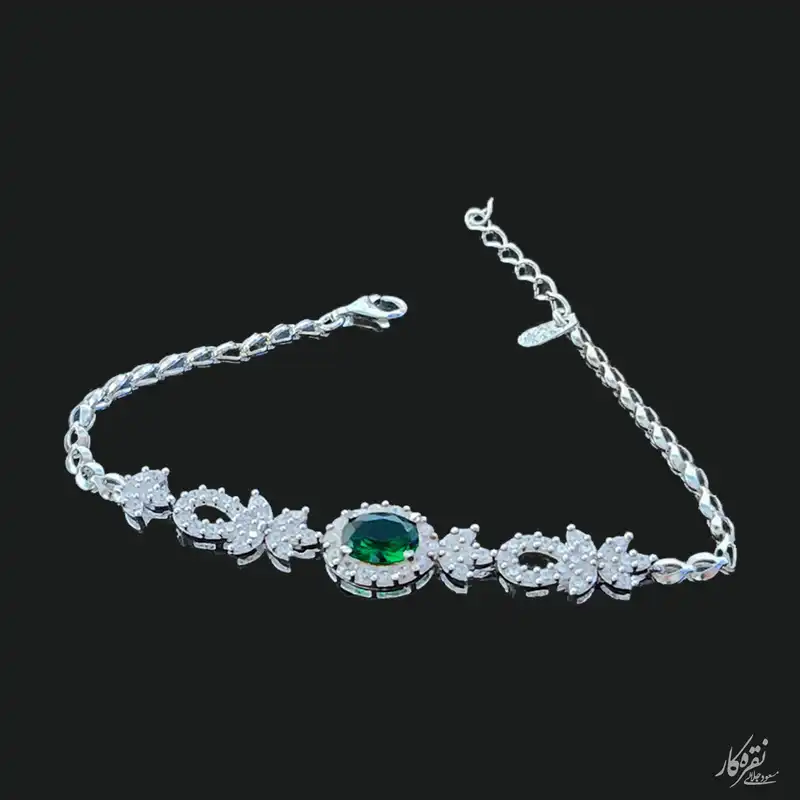 دستبند نقره زنانه مسعود جلالی نقره کار مدل 30605