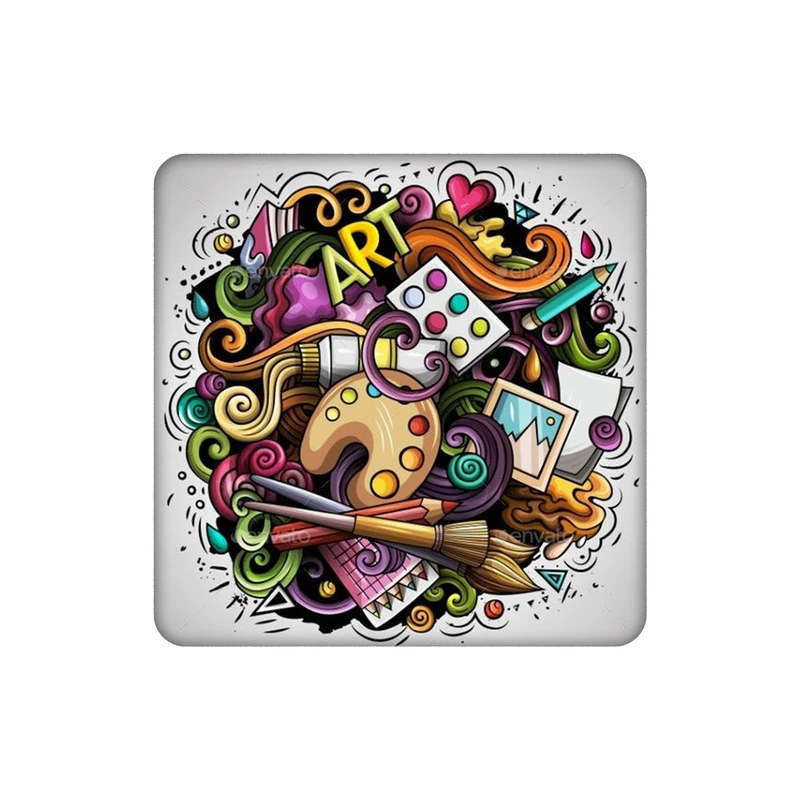 زیرلیوانی طرح هنر نقاشی کد 0301799