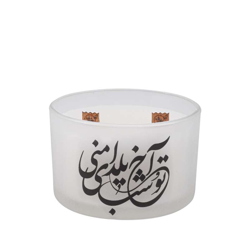 شمع لیوانی هونیا مدل calligraphy 4