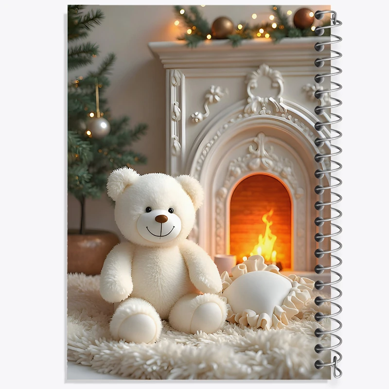 دفتر ژورنال نویسی 50 برگ خندالو مدل نقطه ای طرح خرس کیوت کد F7163