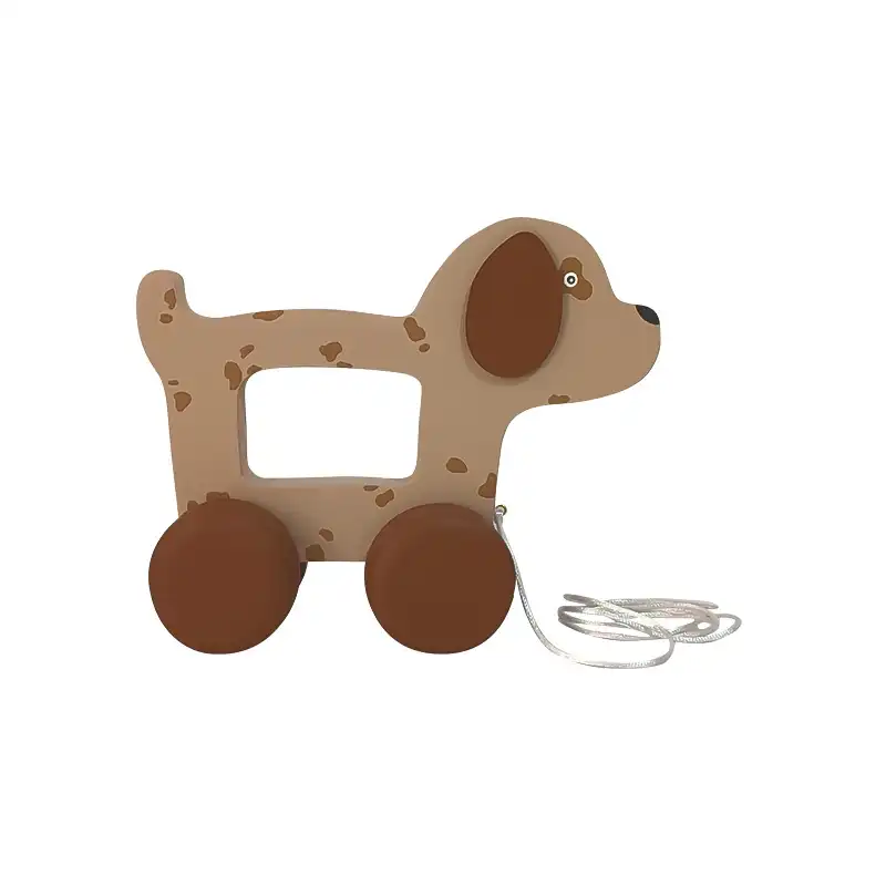 اسباب بازی چوبی طرح سگ ماشینی مدل MKids48-3F