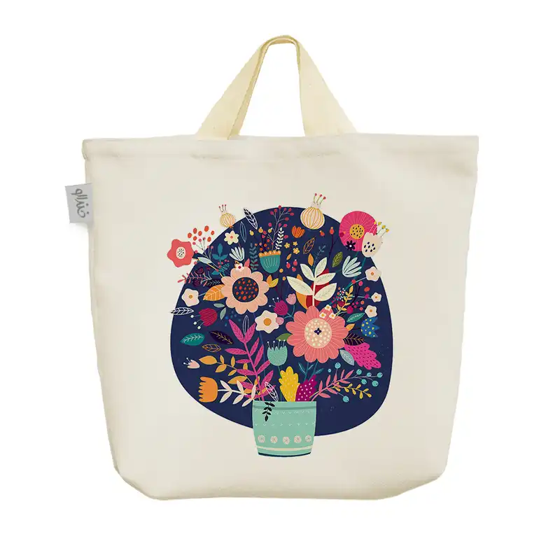 ساک خرید خندالو مدل گلدان گل کد 1941