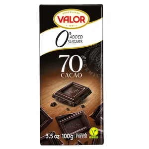 شکلات تلخ بدون شکر 70 درصد والور - 100 گرم