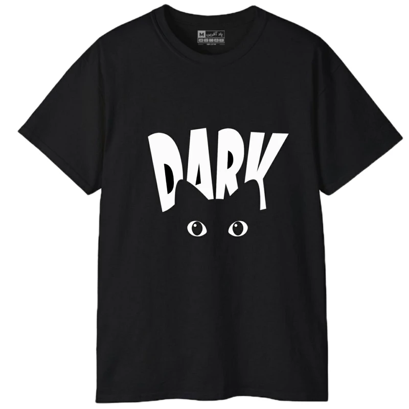 تی‌شرت آستین کوتاه مردانه پاد آفرین مدل کلمه انگلیسی گربه کد 1982