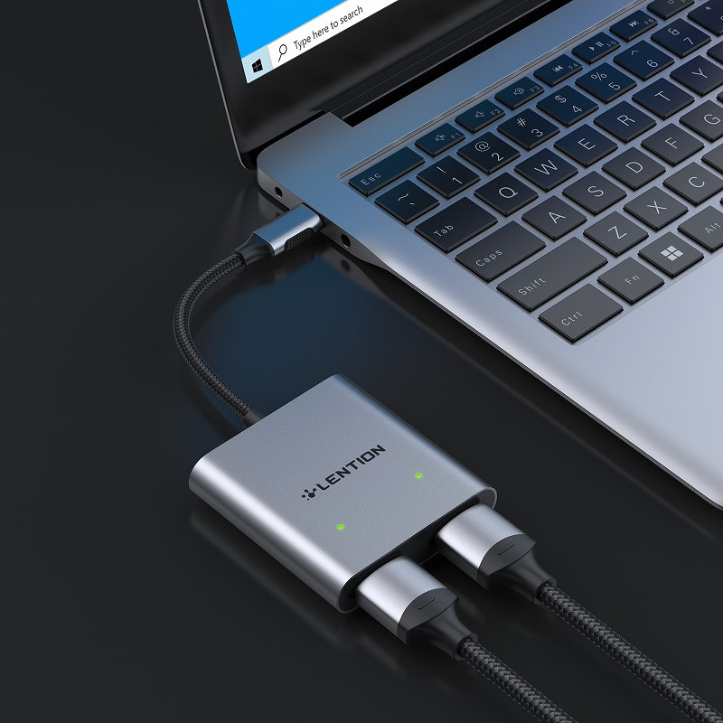 مبدل USB-C به HDMI/HDMI لنشن مدل C53Elite 3