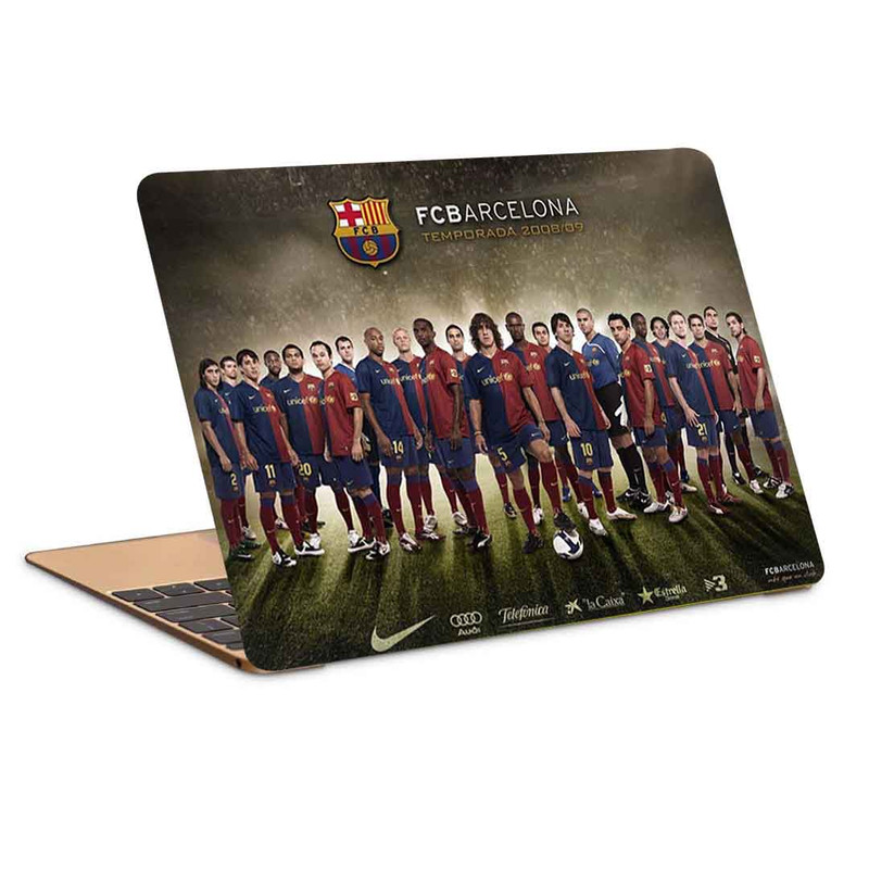 استیکر لپ تاپ طرح f.c barcelona 20کد c-273مناسب برای لپ تاپ 15.6 اینچ