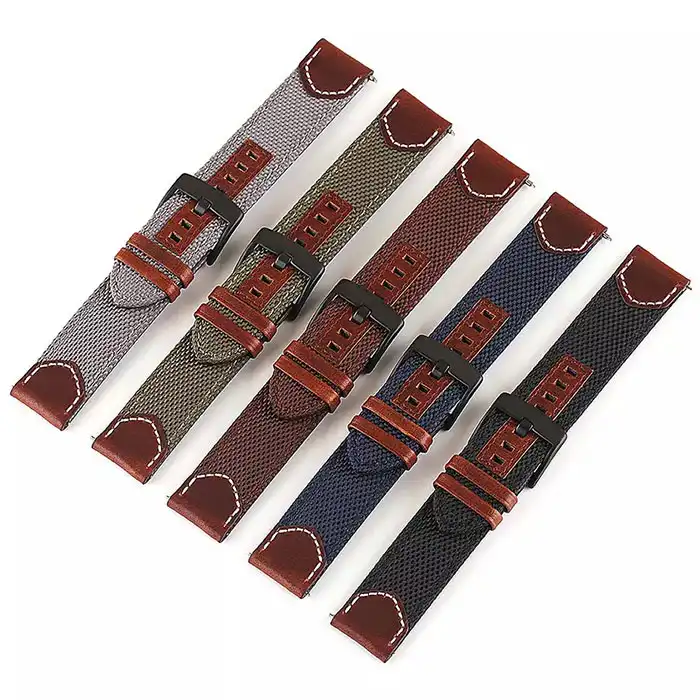 بند مدل FabricLeather-2 مناسب برای ساعت هوشمند سامسونگ Galaxy watch4 44 / 40 / watch4 Classic 46mm / 42mm