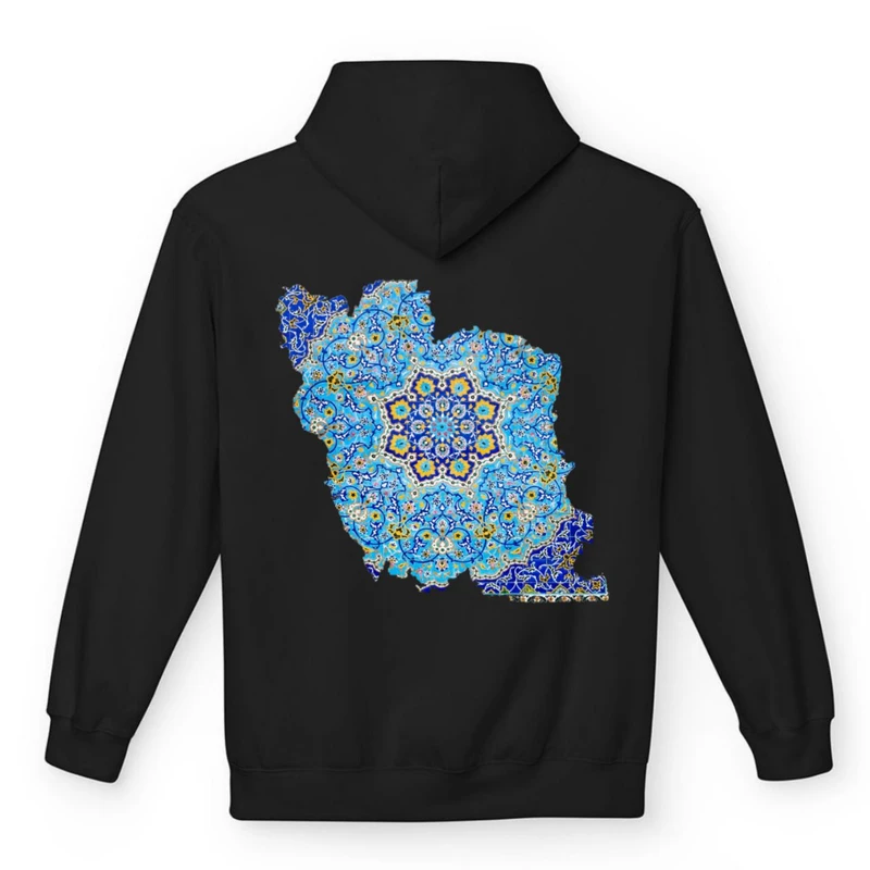 هودی مردانه پاد آفرین مدل نقشه ایران کد 1225