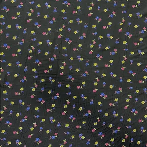 پارچه لباس عرض 1.5 متر مدل نخی دیس شارژ گرم بالا طرح گلریز ستاره ای  رنگ صورتی