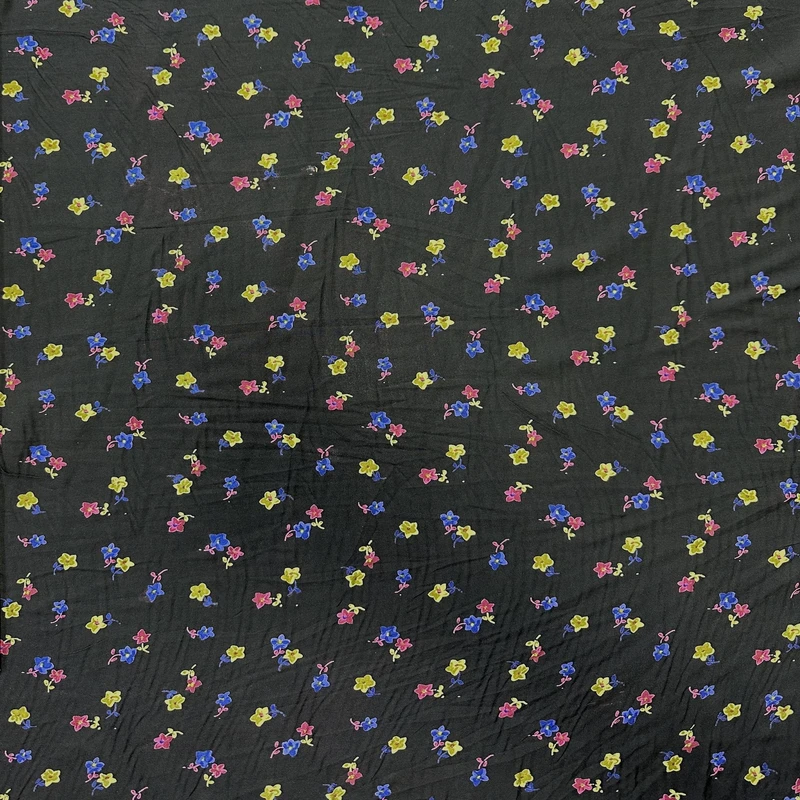 پارچه لباس عرض 1.5 متر مدل نخی دیس شارژ گرم بالا طرح گلریز ستاره ای  رنگ صورتی