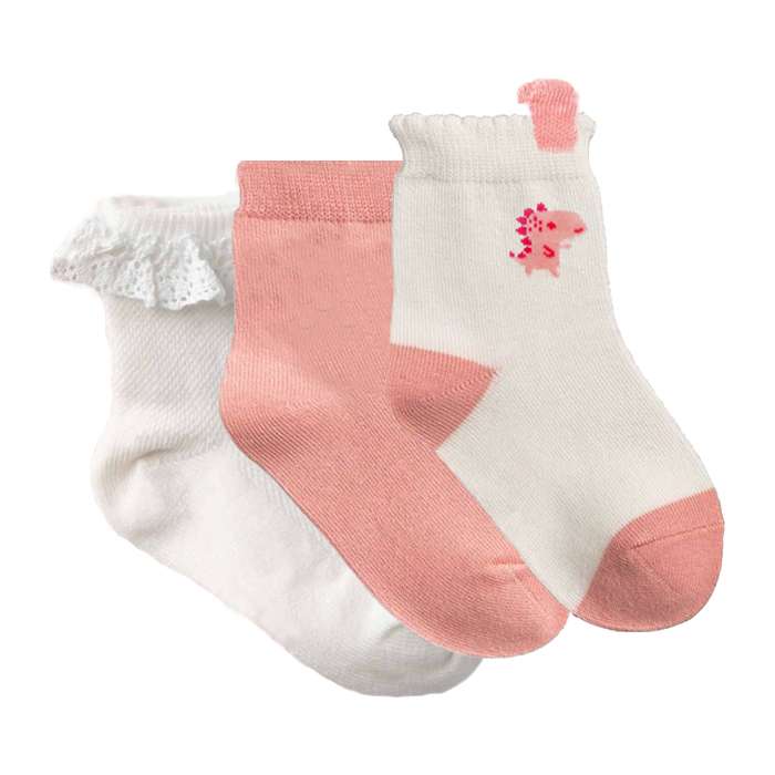 جوراب ساق کوتاه دخترانه لوپیلو مدل AT252 مجموعه 3 عددی