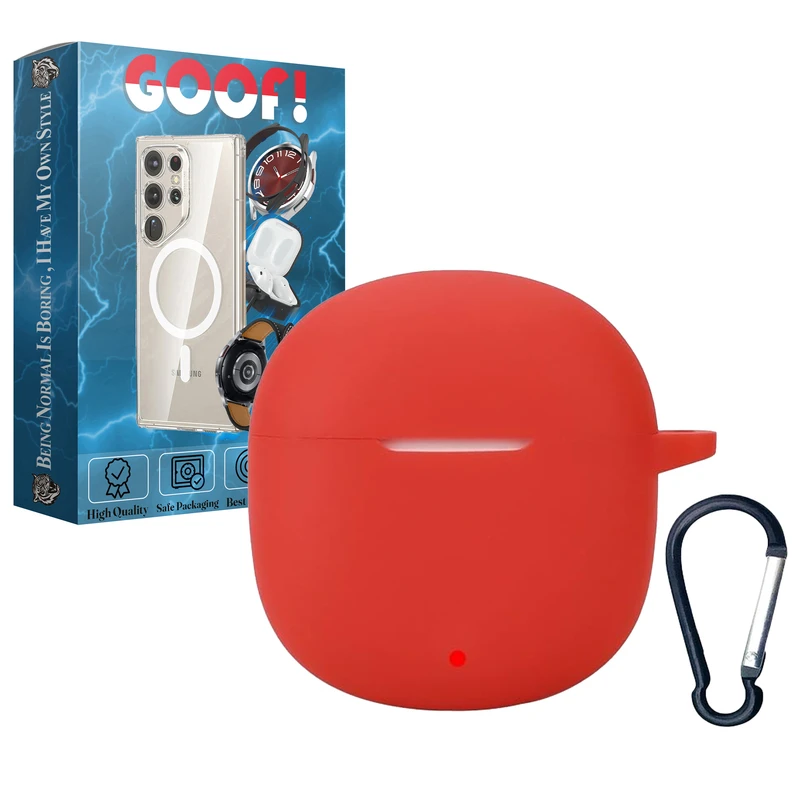 کاور گوف مدل Silicone مناسب برای کیس هدفون بی سیم کیو سی وای AilyPods Lite به همراه گیره