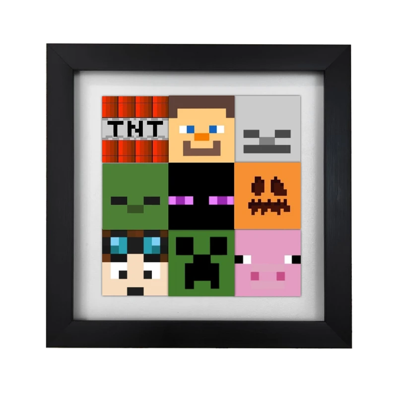 تابلو طرح شخصیت های مانکرافت  مدل ka485