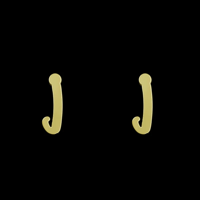 گوشواره طلا 18 عیار زنانه مدوپد مدل حرف J کد GA1-17000