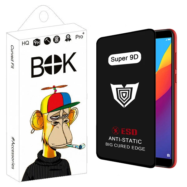 محافظ صفحه نمایش بوک مدل Super 9D Touch مناسب برای گوشی موبایل هوآوی Y7 2018 / آنر 7c