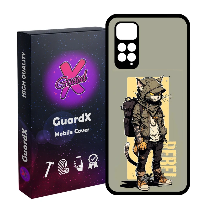 کاور گارد ایکس طرح گربه مدل Glass10612مناسب برای گوشی موبایل شیائومی Redmi Note 11S/ Note 11 4G