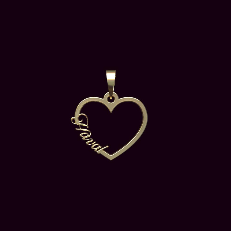 آویز گردنبند طلا 18 عیار زنانه مدوپد مدل اسم هوال haval کد PB1-11143