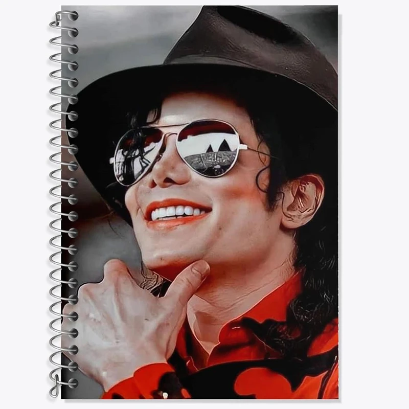 دفتر زبان 50 برگ خندالو مدل سه خط طرح مایکل جکسون Michael Jackson کد 19227