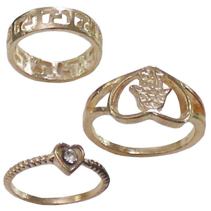 بند انگشتی زنانه کد RKH_1272 مجموعه 3 عددی