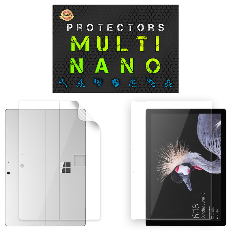 محافظ صفحه نمایش شفاف مولتی نانو مدل X-SFT مناسب برای تبلت مایکروسافت Surface Pro 7 Plus 12.3 inch به همراه محافظ پشت