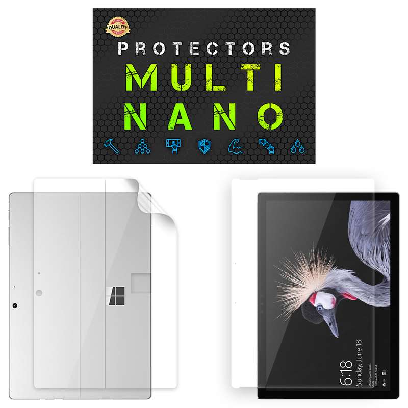 محافظ صفحه نمایش شفاف مولتی نانو مدل X-SFT مناسب برای تبلت مایکروسافت Surface Pro 7 Plus 12.3 inch به همراه محافظ پشت محافظ صفحه نمایش شفاف مولتی نانو مدل X-SFT مناسب برای تبلت مایکروسافت Surface Pro 7 Plus 12.3 inch به همراه محافظ پشت