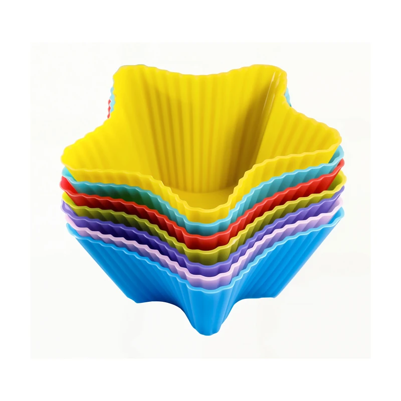 کپسول کاپ کیک مدل ستاره ای مجموعه 6 عددی