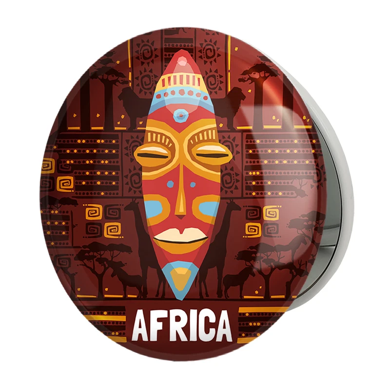 آینه جیبی خندالو طرح آفریقا Africa مدل تاشو کد 29833