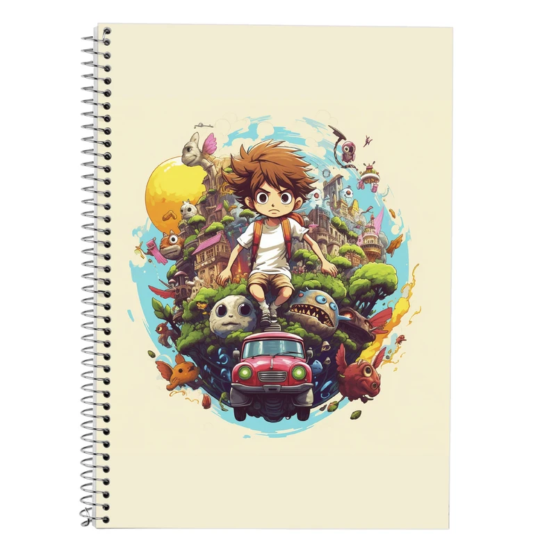 دفتر زبان 50 برگ مدوپد مدل دوخط طرح Ghibli کد DF2569